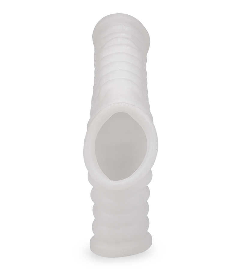 Gerippte Penismanschette mit Vibration Everest