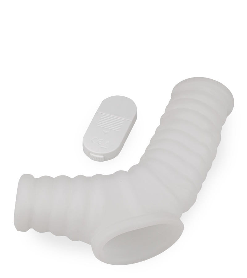 Gerippte Penismanschette mit Vibration Everest