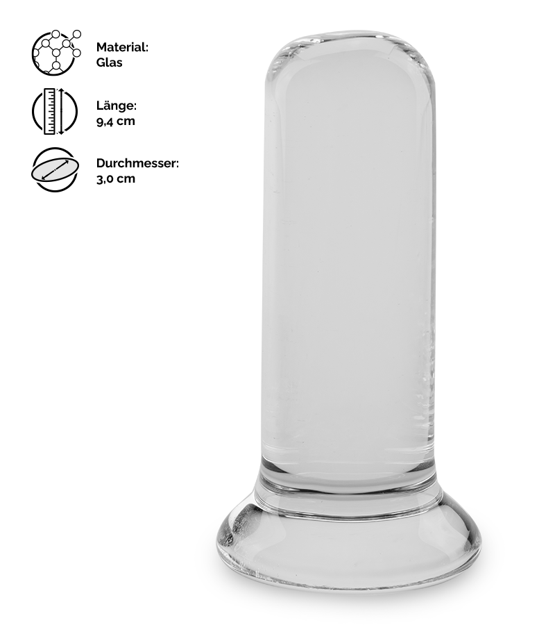 Glas-Analplug 9,5 cm