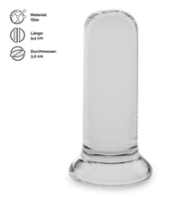 Laden Sie das Bild in den Galerie-Viewer, Glas-Analplug 9,5 cm
