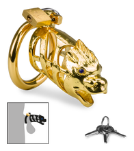 Laden Sie das Bild in den Galerie-Viewer, Goldfarbener Peniskäfig chinesisches Sternzeichen Drache