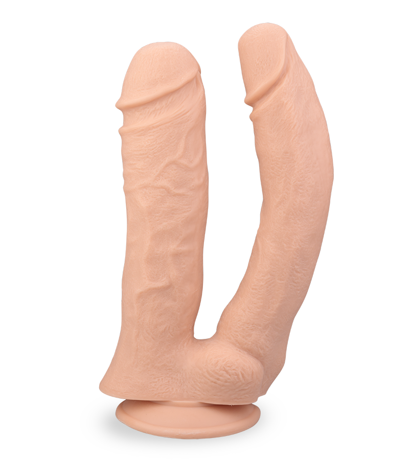 Großer Dildo mit doppeltem Schaft 24,5 cm und 27,5 cm