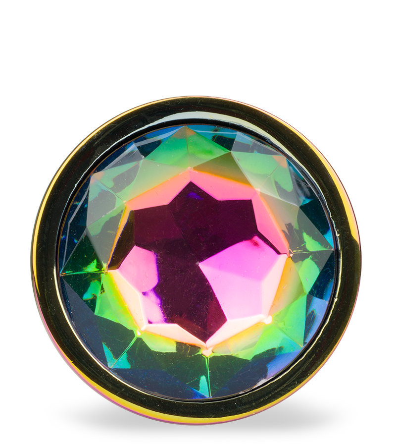 Großer Rosebud-Plug in Regenbogenfarben