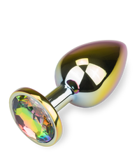 Laden Sie das Bild in den Galerie-Viewer, Großer Rosebud-Plug in Regenbogenfarben