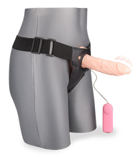Laden Sie das Bild in den Galerie-Viewer, Hohler Strap-On-Dildo mit Vibration