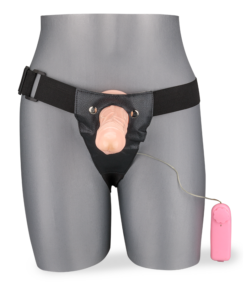 Hohler Strap-On-Dildo mit Vibration