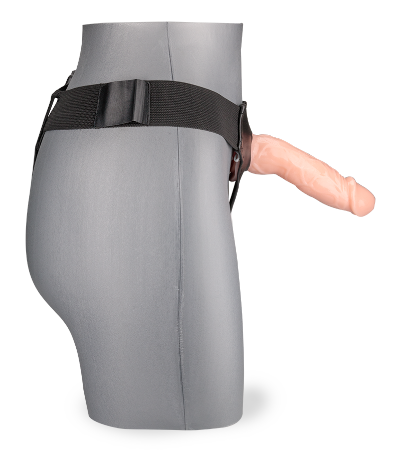 Hohler XL-Umschnalldildo mit Vibration