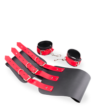 Laden Sie das Bild in den Galerie-Viewer, Hüfte-Handgelenk-Fessel aus Kunstleder