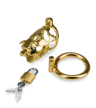 Laden Sie das Bild in den Galerie-Viewer, Keuschheitskäfig chinesisches Sternzeichen goldener Büffel