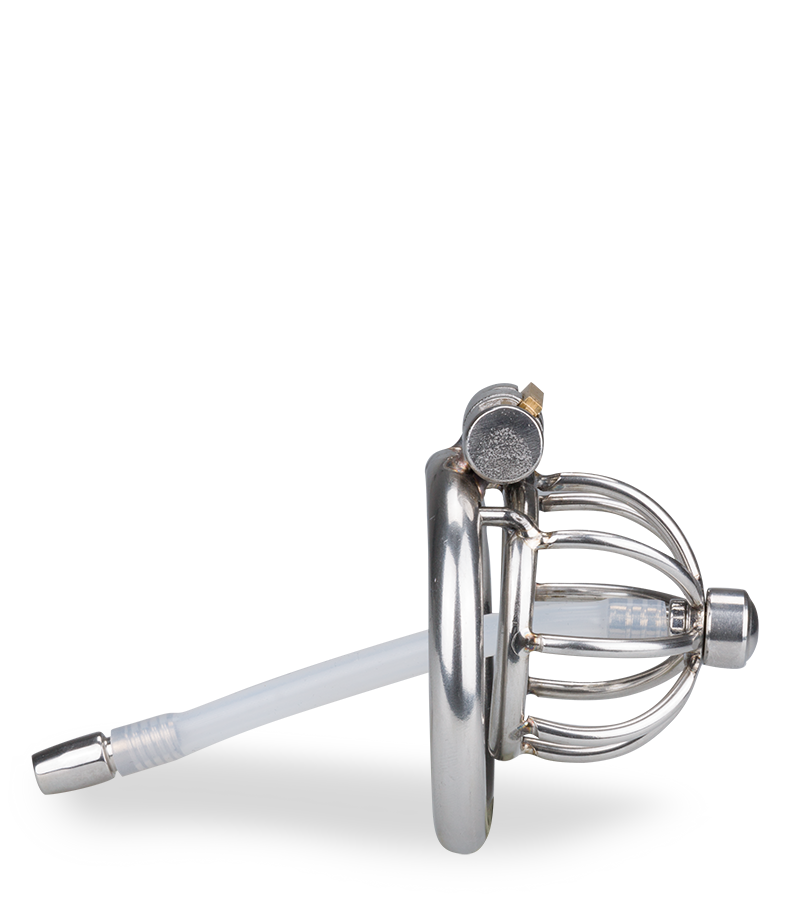 Kurzer Penis-Käfig mit Harnröhrensonde Repentance