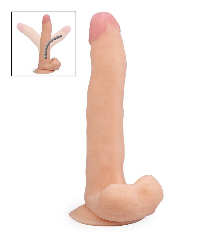 Langer Dildo mit Metallskelett