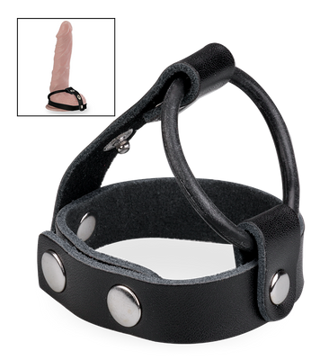 Leder-Penisring mit Druckknopf