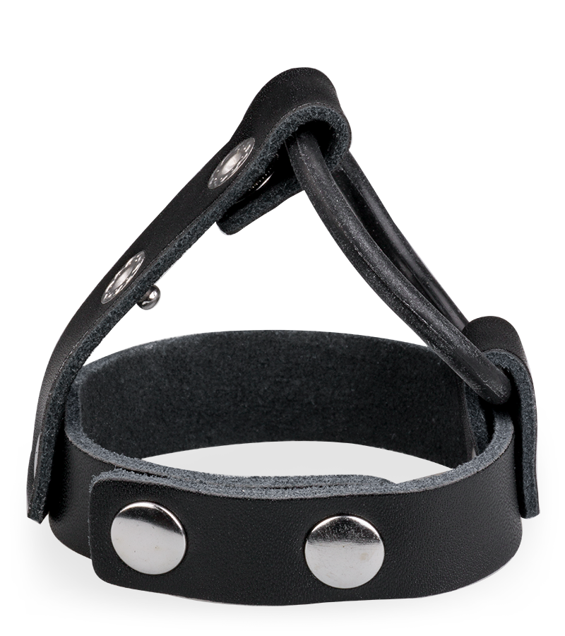 Leder-Penisring mit Druckknopf