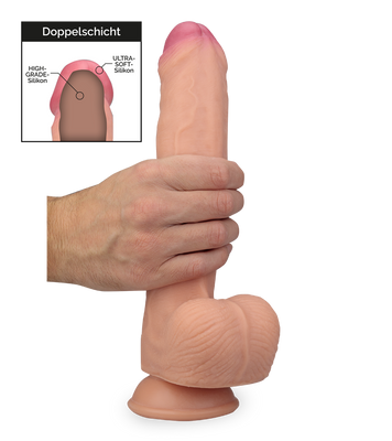 Liquid-Silicone-Dildo mit Saugnapf Hyper Dildo 29 cm