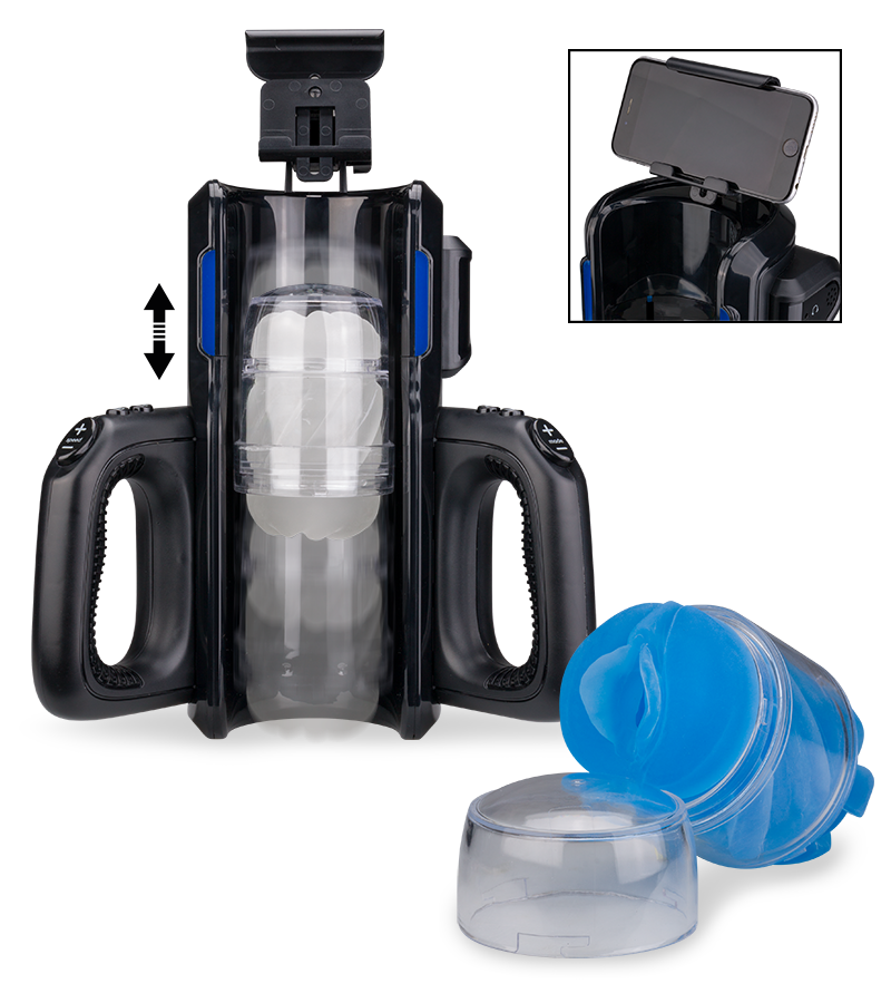 Masturbator mit Griffen und Smartphone-Halterung Prodigious Pro