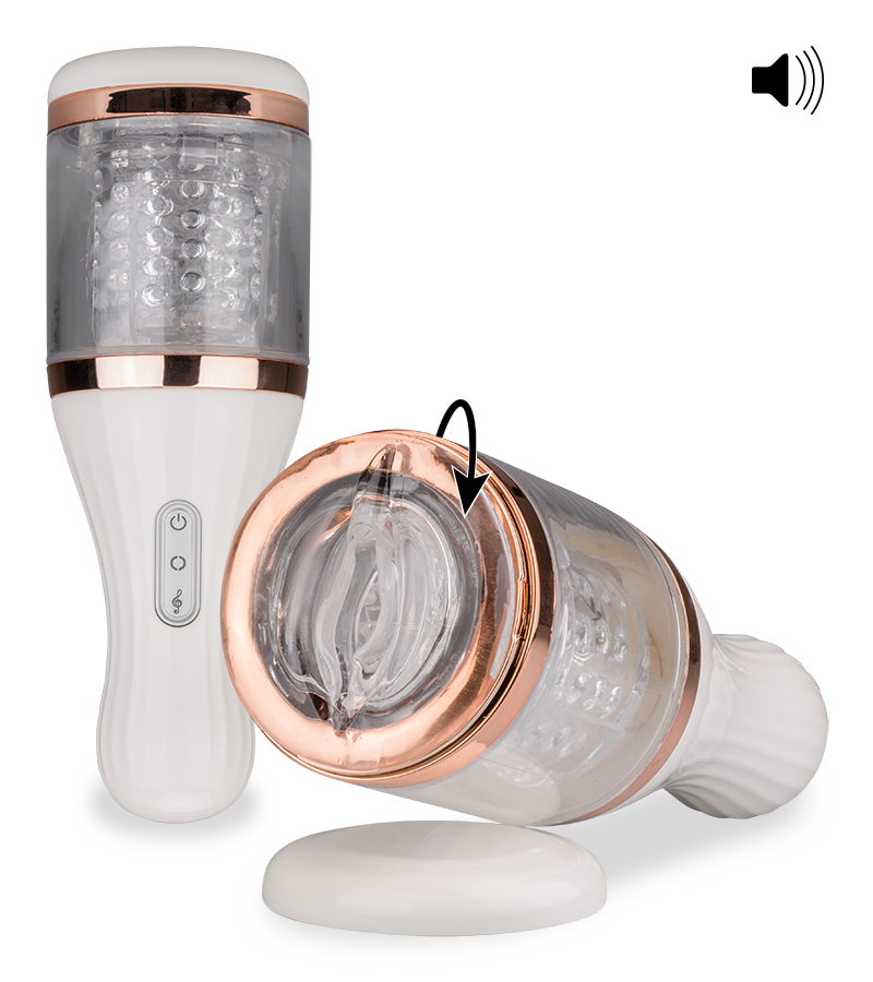 Masturbator mit Rotation und Audiofunktion Huzzah