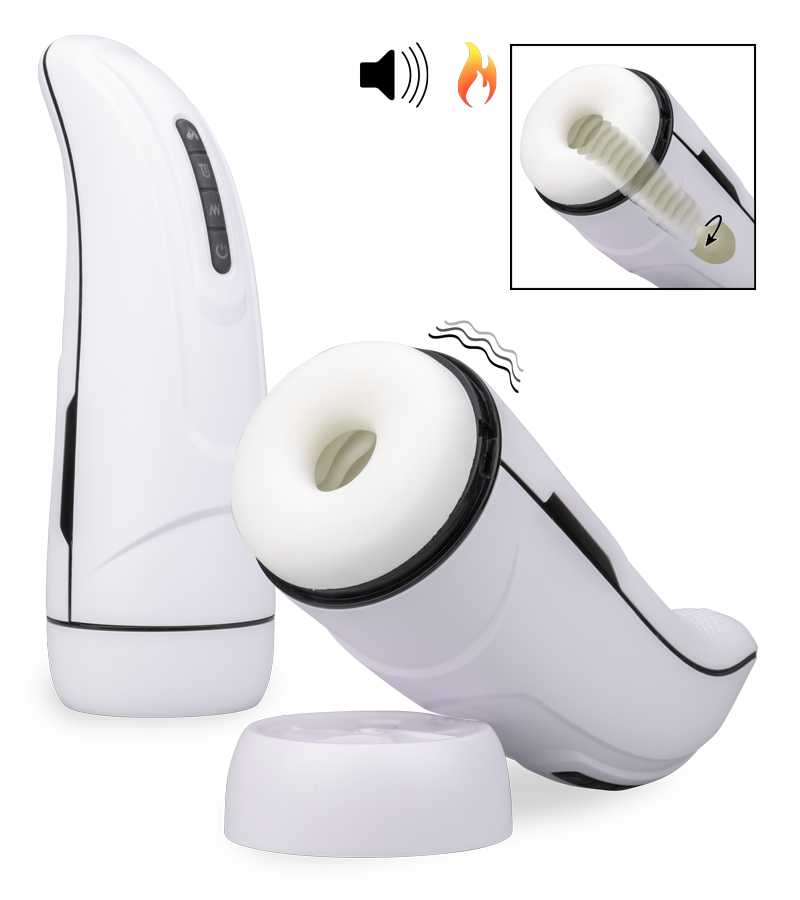 Masturbator mit Vibration, Heiz- und Leckfunktion Asher