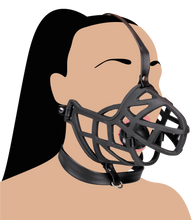 Laden Sie das Bild in den Galerie-Viewer, Maulkorb mit abnehmbarem Gagball