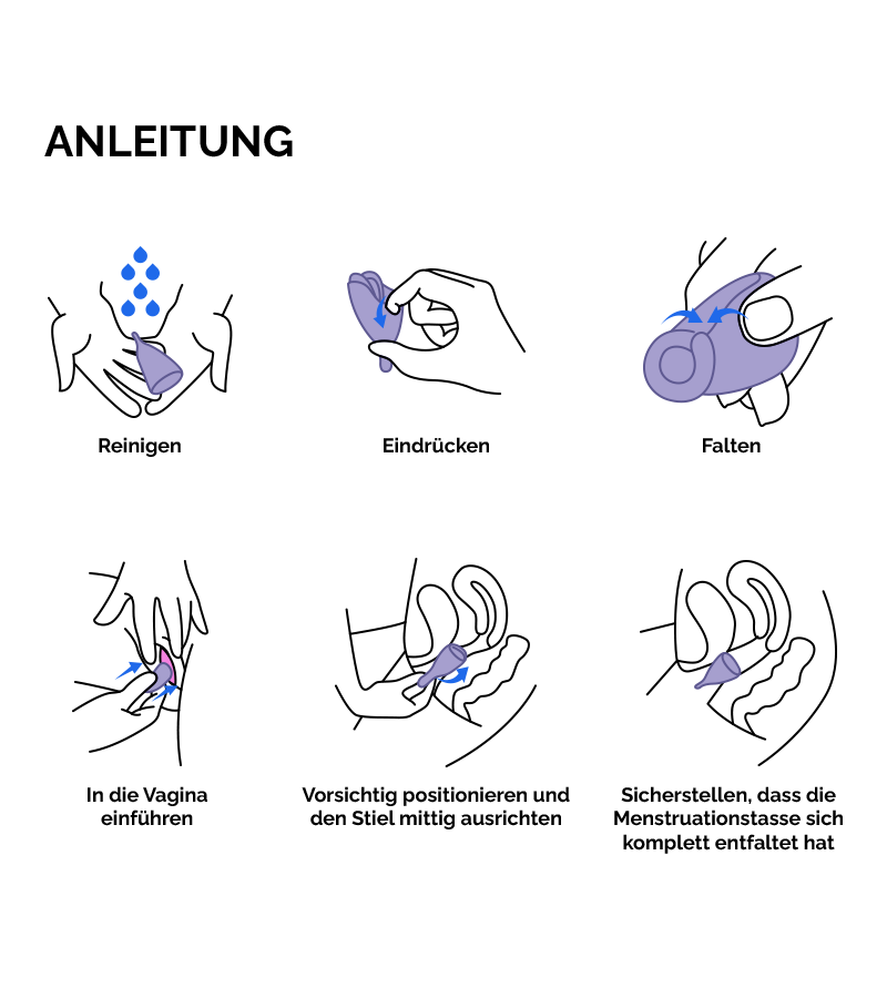 Menstruationstasse Poppycup 3 Größen