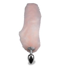 Laden Sie das Bild in den Galerie-Viewer, Metall-Plug mit rosa Foxtail aus Kunstfell