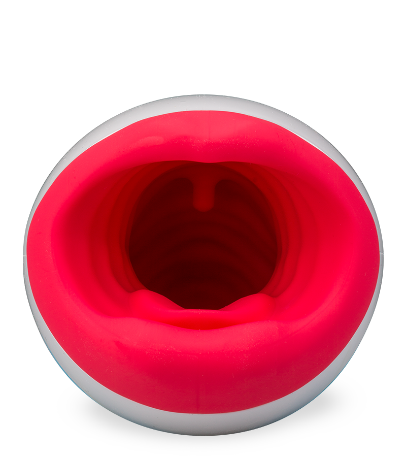 Mund-Masturbator mit Vibration und Heizung Blue Viper