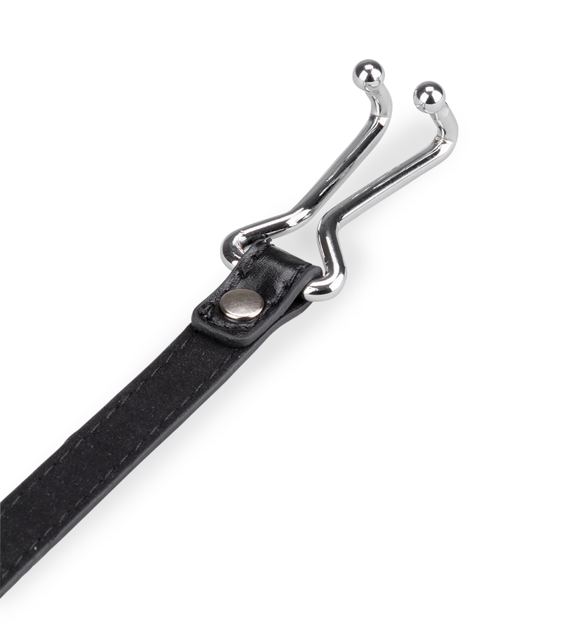 Mund- und Nasenspreizer aus Kunstleder und Metall