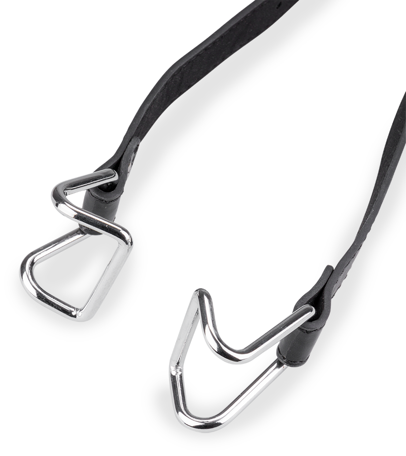 Mund- und Nasenspreizer aus Kunstleder und Metall