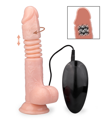 Naturdildo mit Rotation und Stoßfunktion