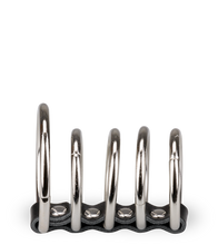 Laden Sie das Bild in den Galerie-Viewer, Peniskäfig aus 5 Metall-Cockringen