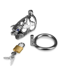 Laden Sie das Bild in den Galerie-Viewer, Peniskäfig im Design der chinesischen Astrologie Büffel