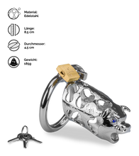 Laden Sie das Bild in den Galerie-Viewer, Peniskäfig im Design der chinesischen Astrologie Büffel