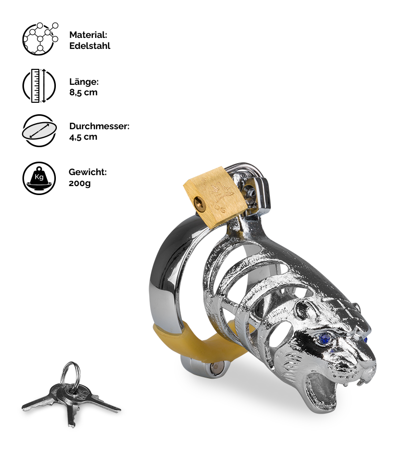 Peniskäfig im Design der chinesischen Astrologie Tiger