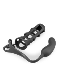 Laden Sie das Bild in den Galerie-Viewer, Peniskäfig mit Hodenring und Analvibrator