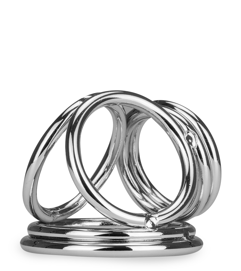Penisring mit Hodenteiler aus Edelstahl Bondy