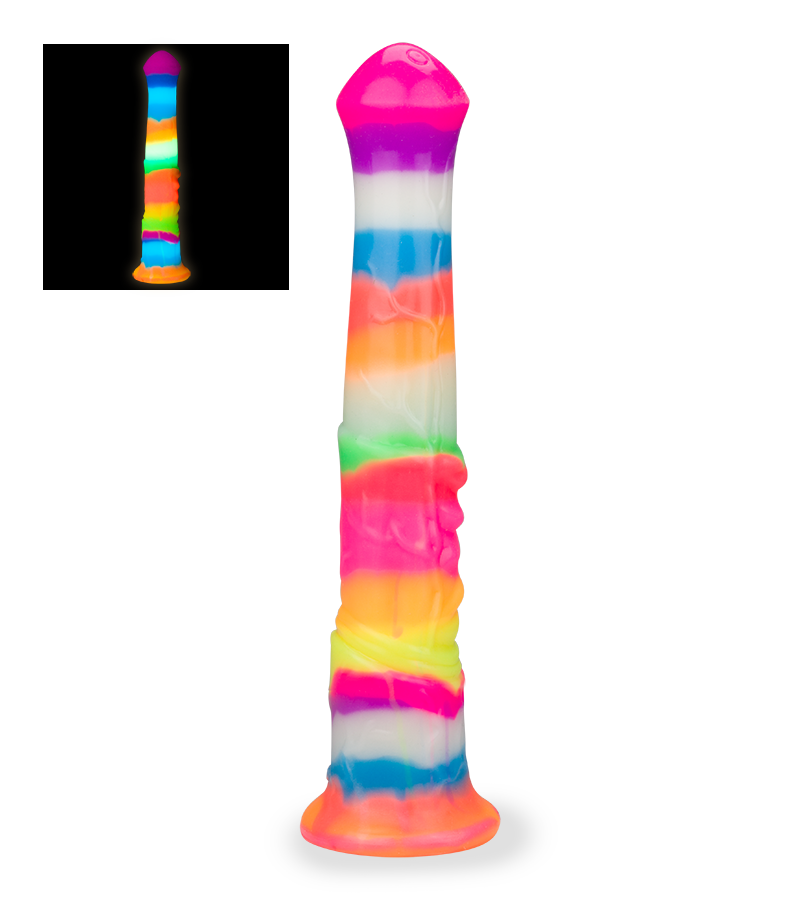 Phosphoreszierender Dildo mit Saugnapf Pferd