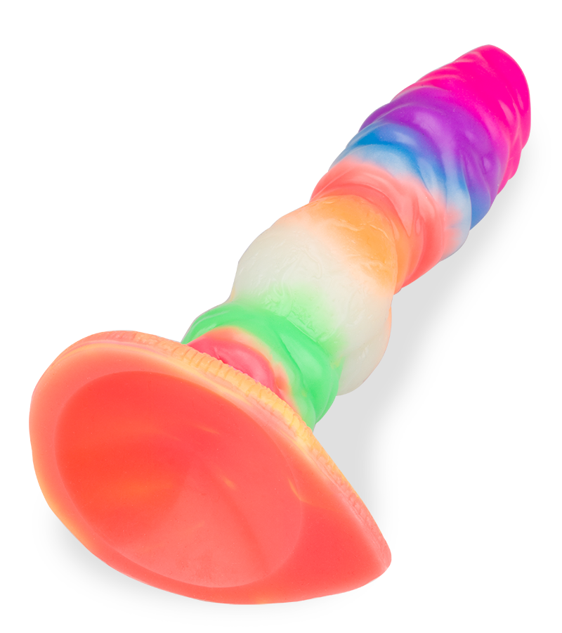 Phosphoreszierender Dildo mit Saugnapf Wolf