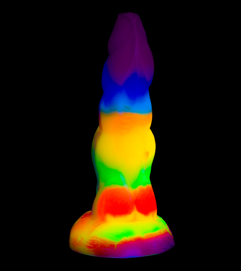 Phosphoreszierender Fantasy-Dildo mit Saugnapf Chimäre