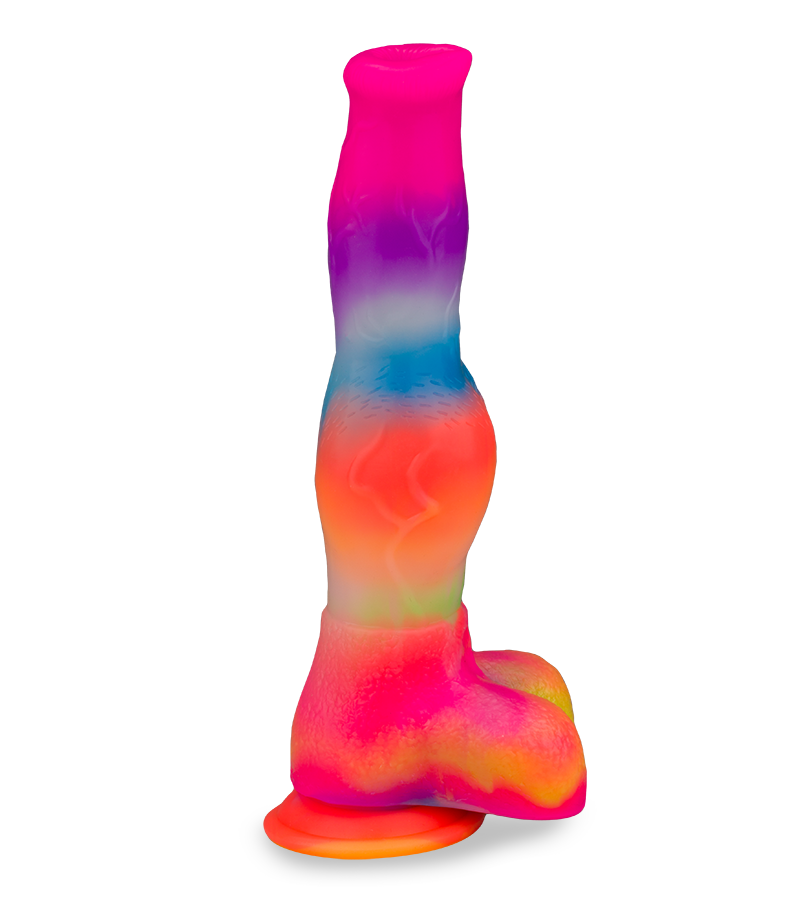 Phosphoreszierender Saugnapf-Dildo Dobermann