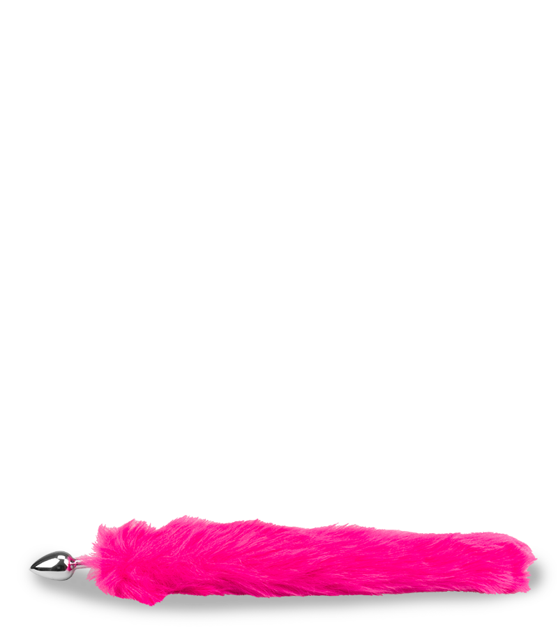 Pinker Foxtail-Plug mit Kunstfell