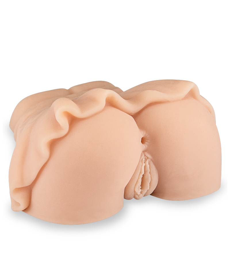 Po-Masturbator Vagina und Anus mit Minirock