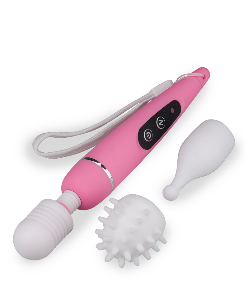Power Wand Massager mit 3 Aufsätzen