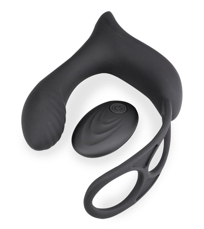 Prostata-Massagegerät mit Vibration und Doppel-Cockring Pro P