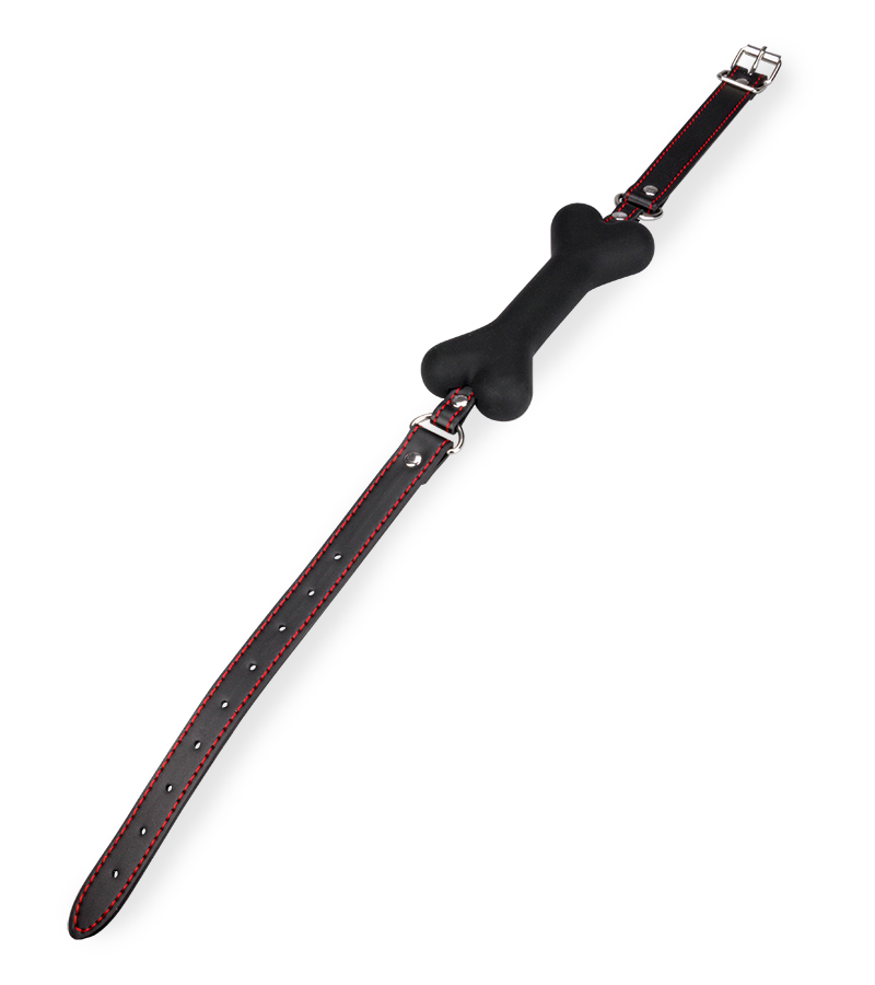 Puppy-Play-Knebel Knochen aus Silikon 12,3 cm