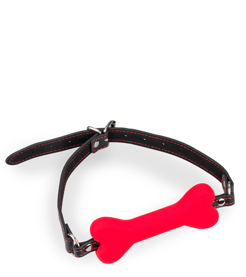 Puppy-Play-Knebel Knochen aus Silikon 12,3 cm