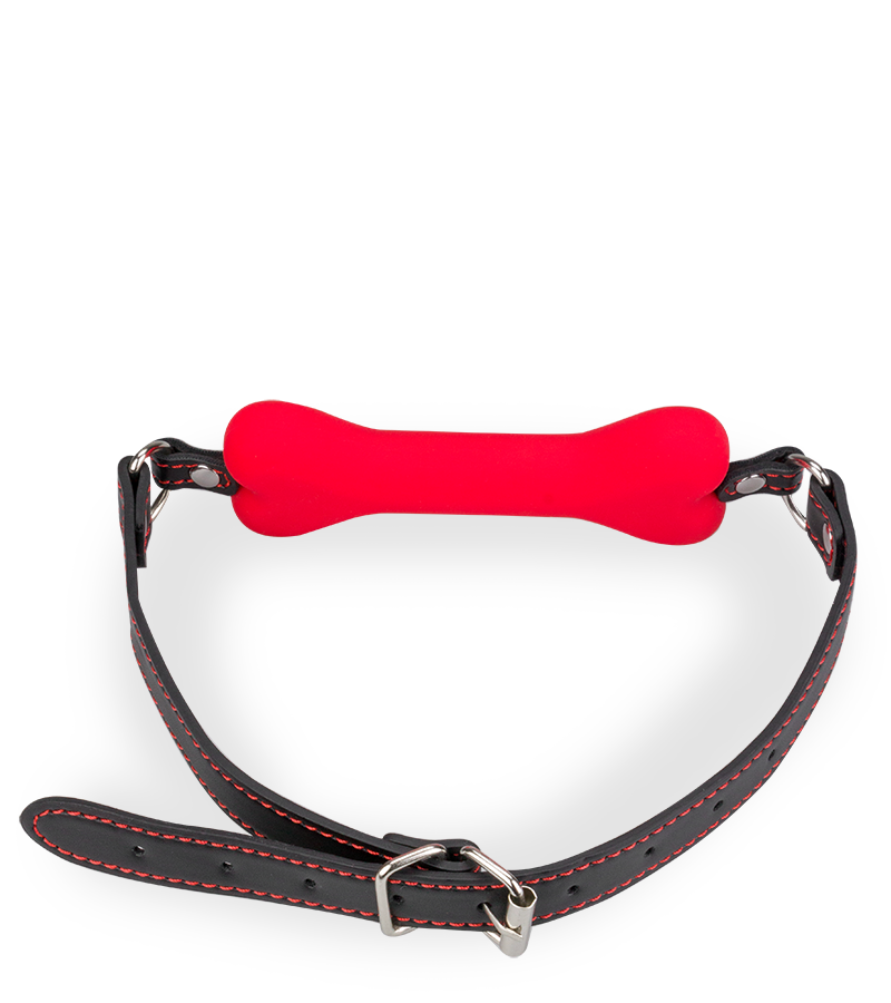 Puppy-Play-Knebel Knochen aus Silikon 12,3 cm