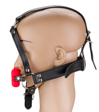 Laden Sie das Bild in den Galerie-Viewer, Puppy-Play-Kopfgeschirr mit Knebel aus Silikon 12,3 cm