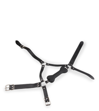 Laden Sie das Bild in den Galerie-Viewer, Puppy-Play-Kopfgeschirr mit Knebel aus Silikon 12,3 cm