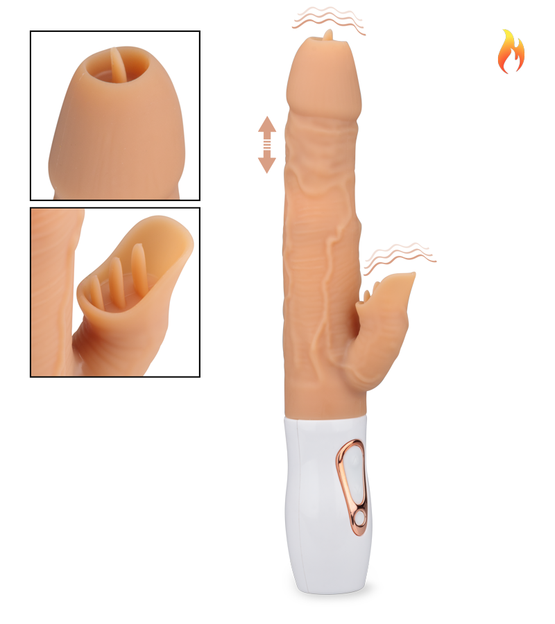 Rabbit-Vibrator mit Heizfunktion und 7 Modi Satisfaction