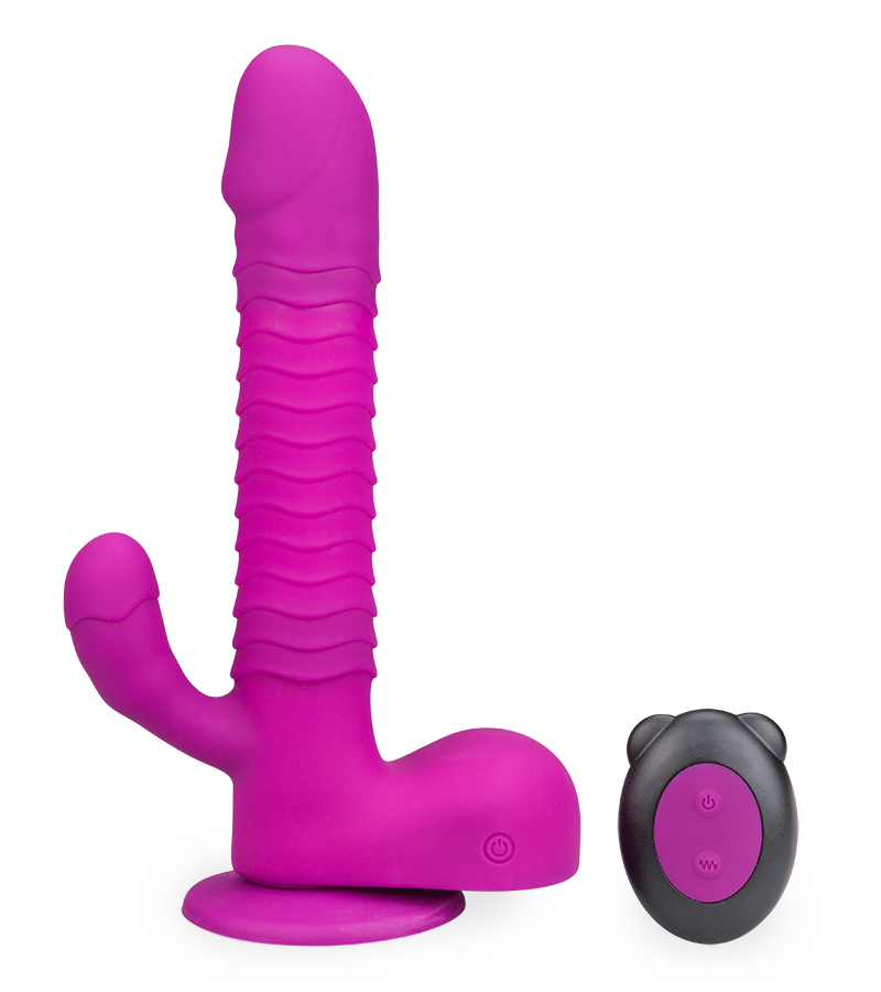 Rabbit-Vibrator mit Saugnapf