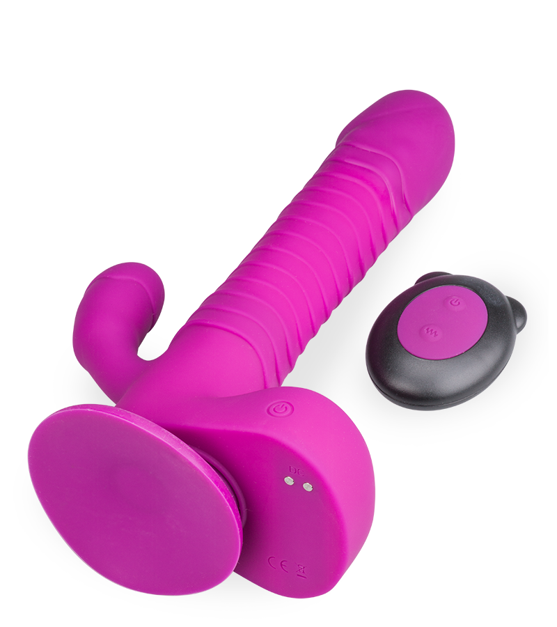 Rabbit-Vibrator mit Saugnapf
